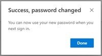 Password changed