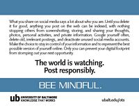 bee mindful postercard back